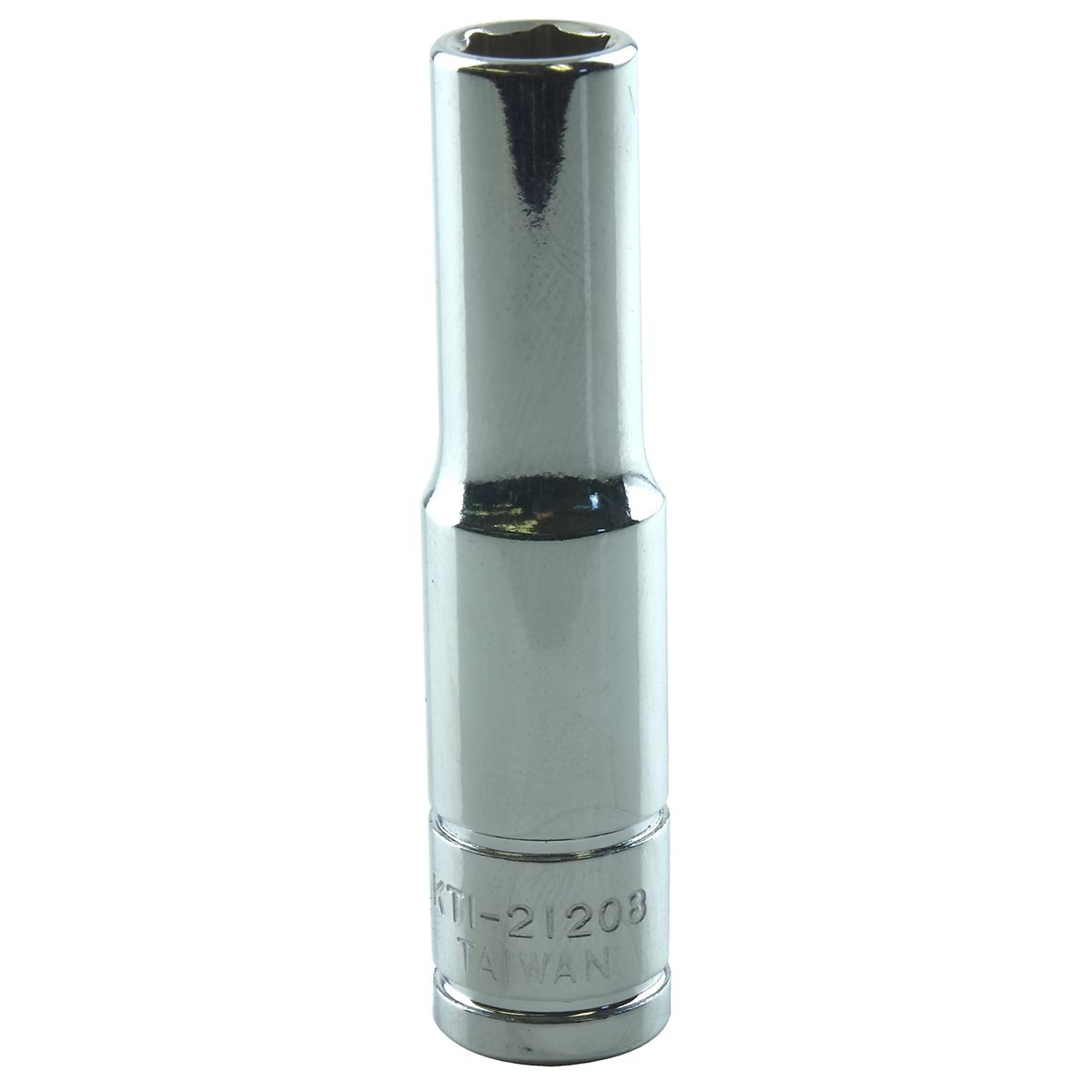 K Tool International Deep Length Fractional Socket — 1/4in. Drive, 1/4in. Size, 6-Point, Chrome Vanadium Steel, Model# KTI21208
